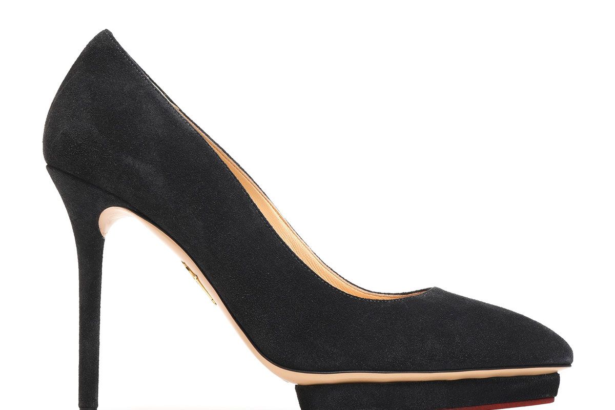 charlotte olympia suede platform pumps