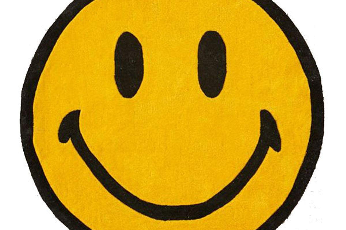 chinatown market x smiley uo exclusive smiley plush rug