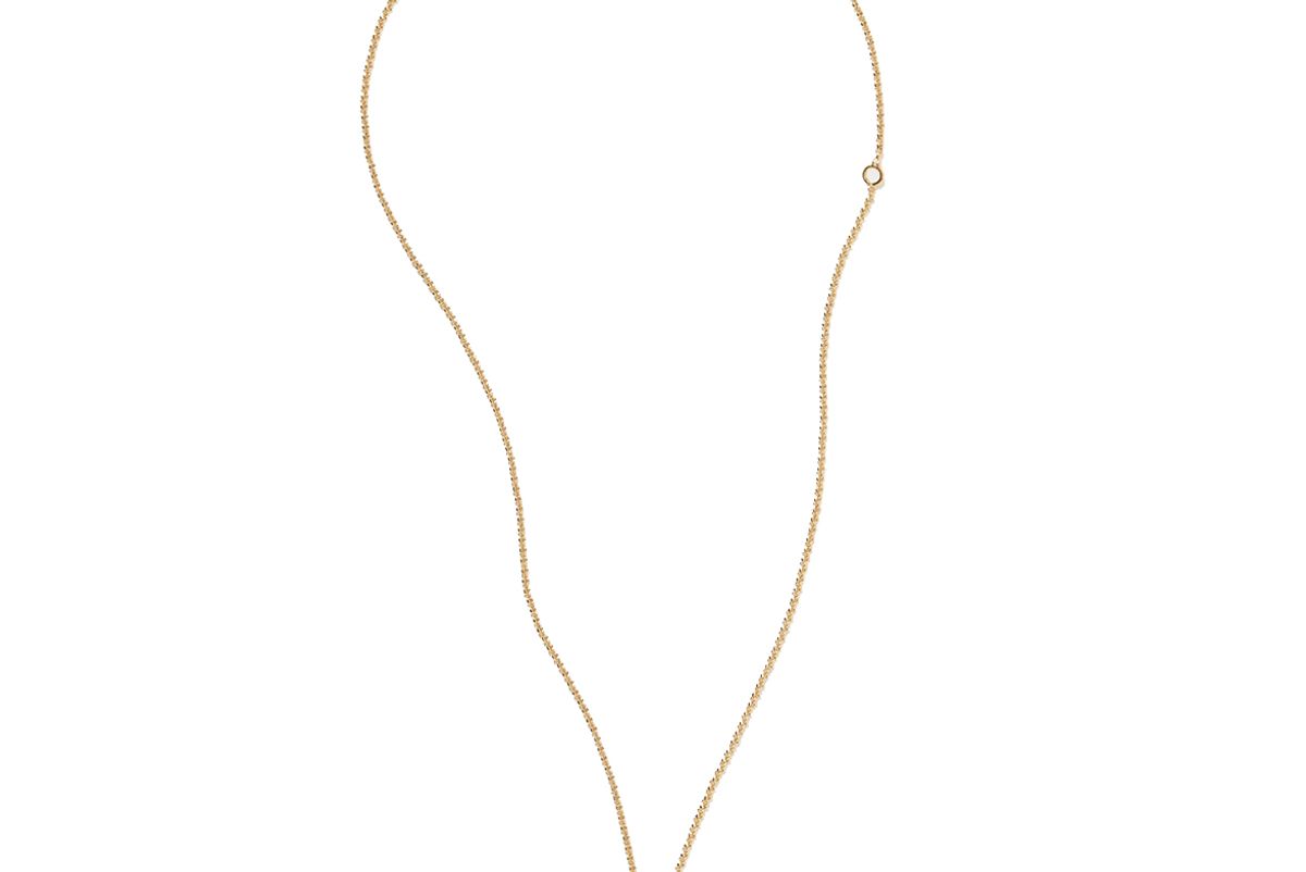 chloe alphabet gold tone necklace