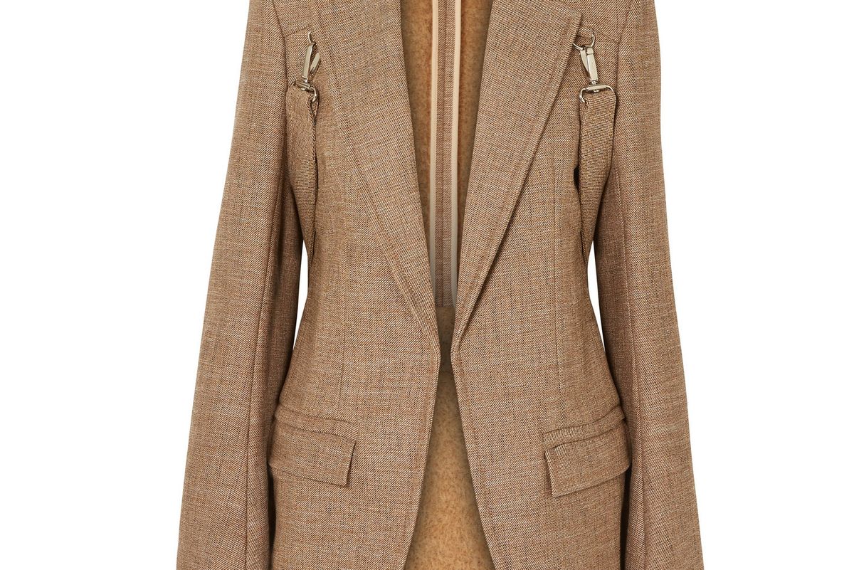 chloe buckled tweed blazer