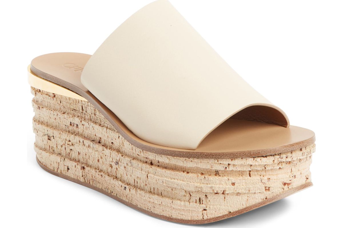 chloe camille cork platform sandal