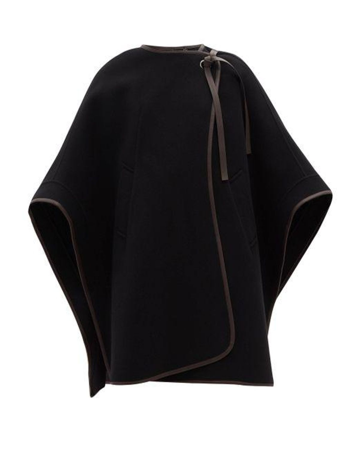 chloe double faced virgin wool blend cape