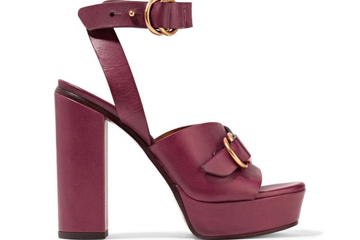 chloe leather platform sandals