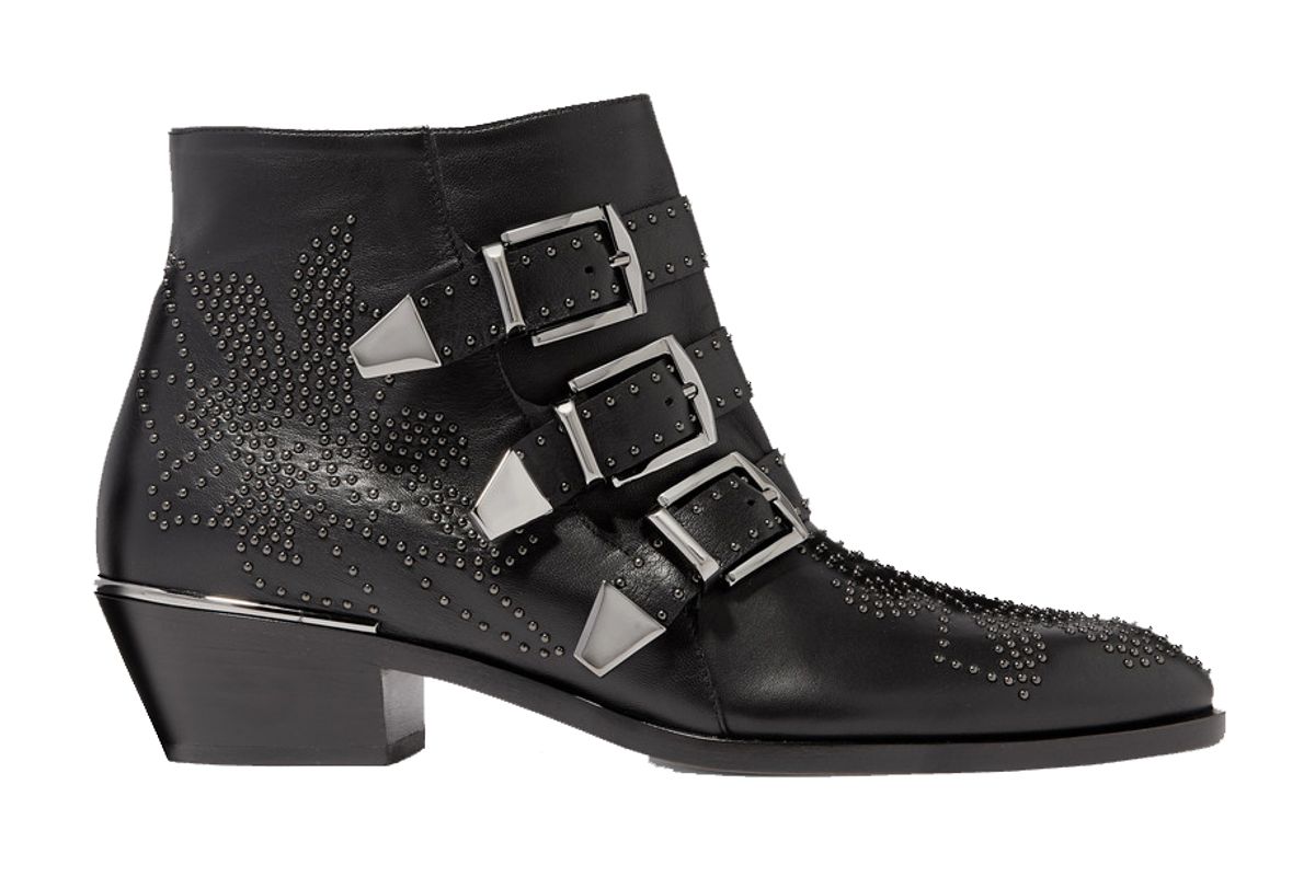 chloe susanna studded leather ankle boots