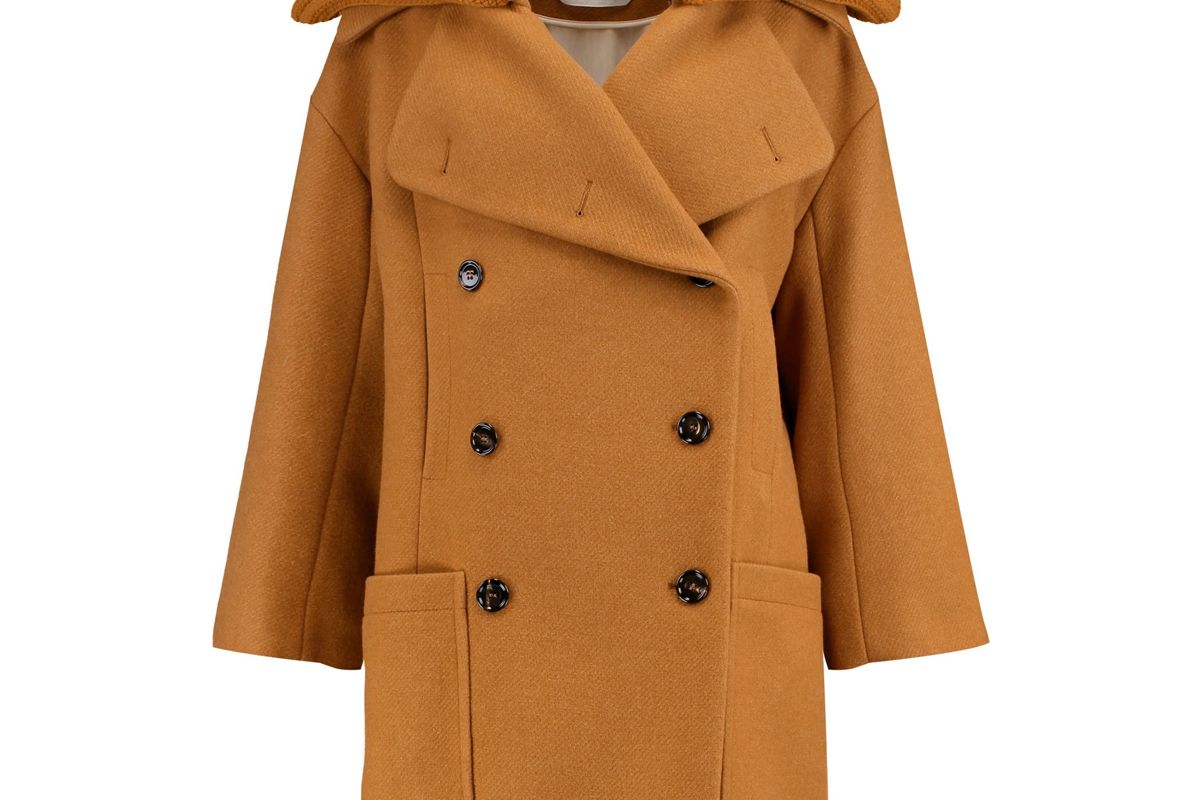 chloe wool blend coat