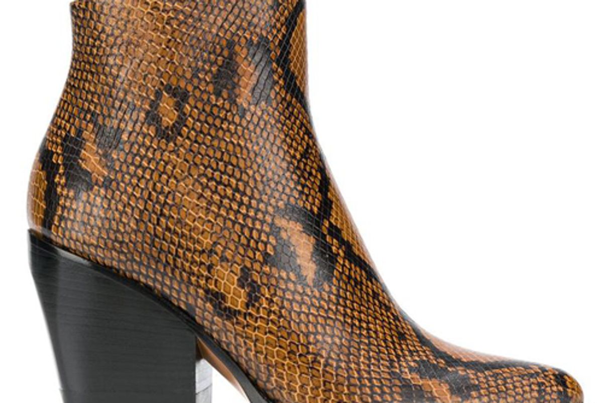 chole brown and black rylee 80 snakeskin effect leather boots shop