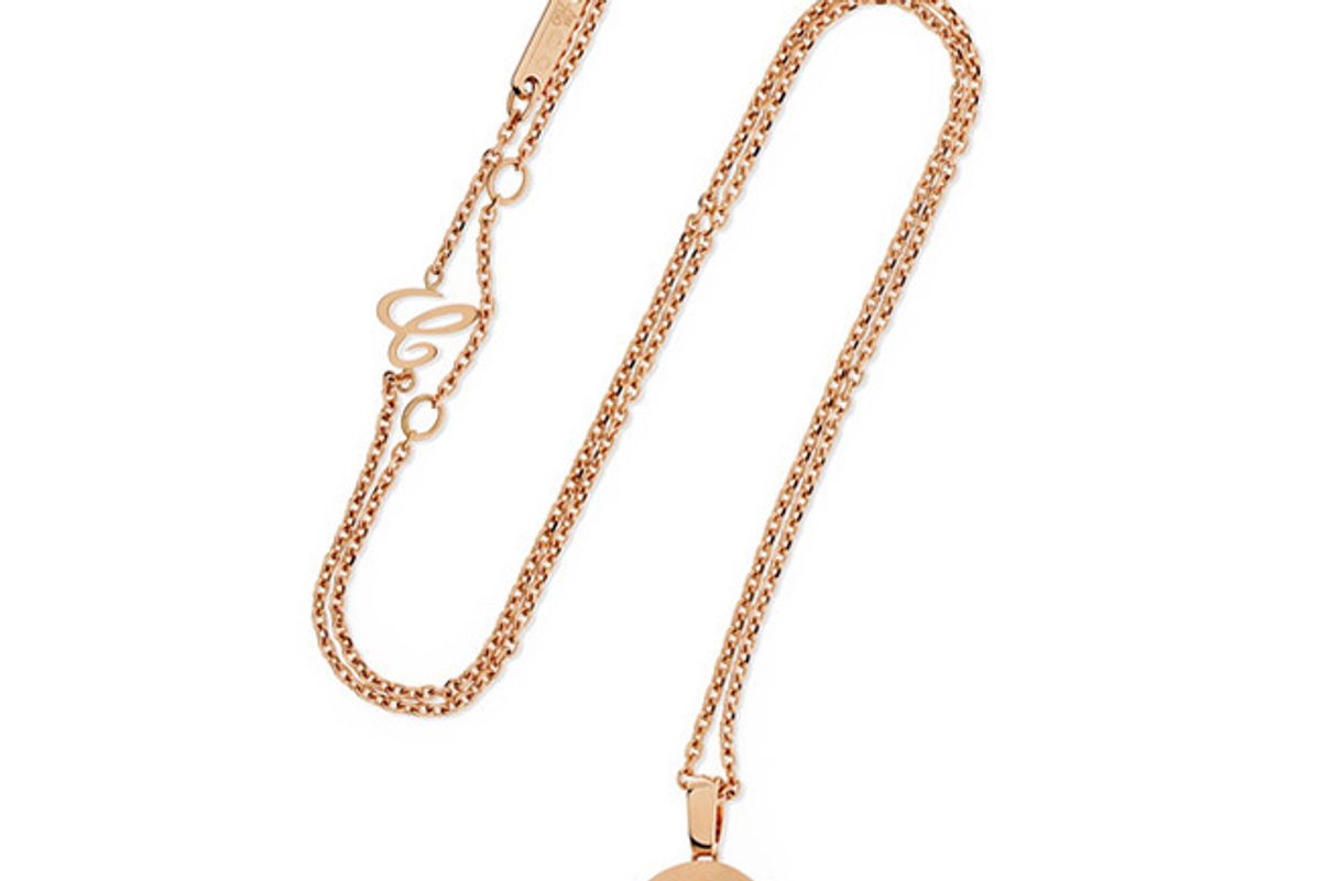 Happy Diamonds 18-karat rose gold diamond necklace