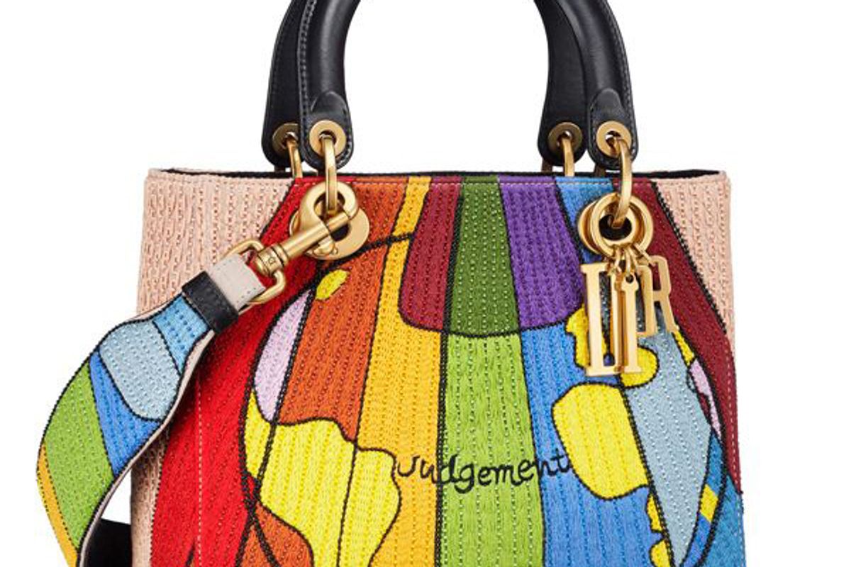 christian dior 2018 lady dior tarot handle bag