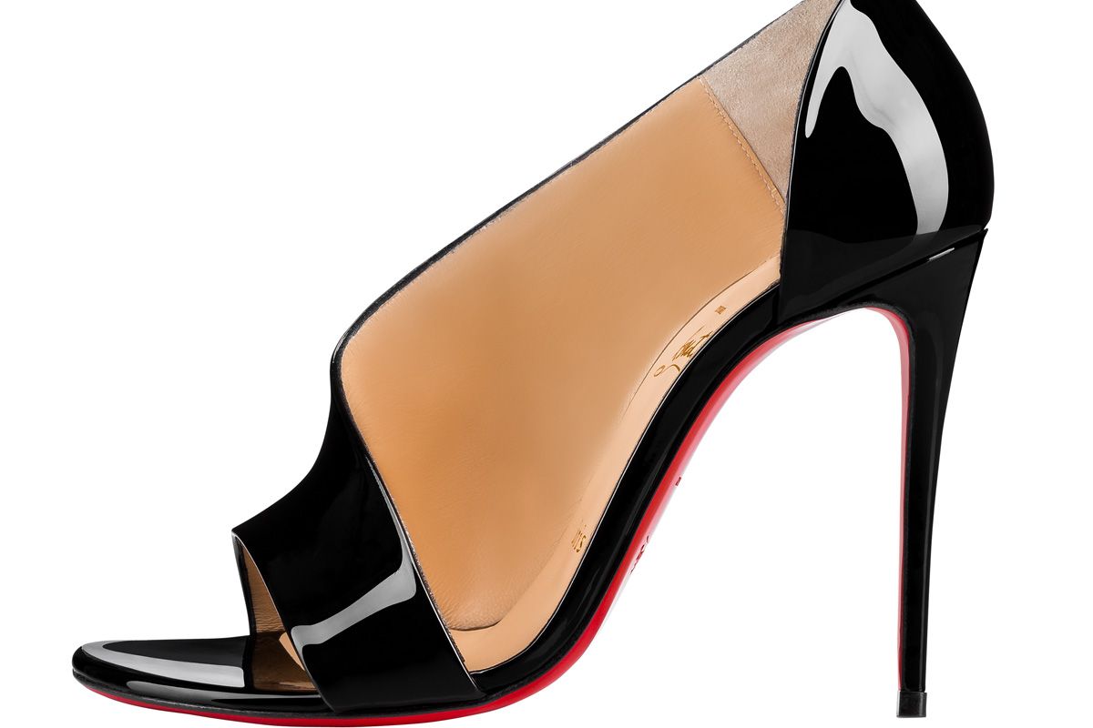 christian louboutin phoebe black patent sandal