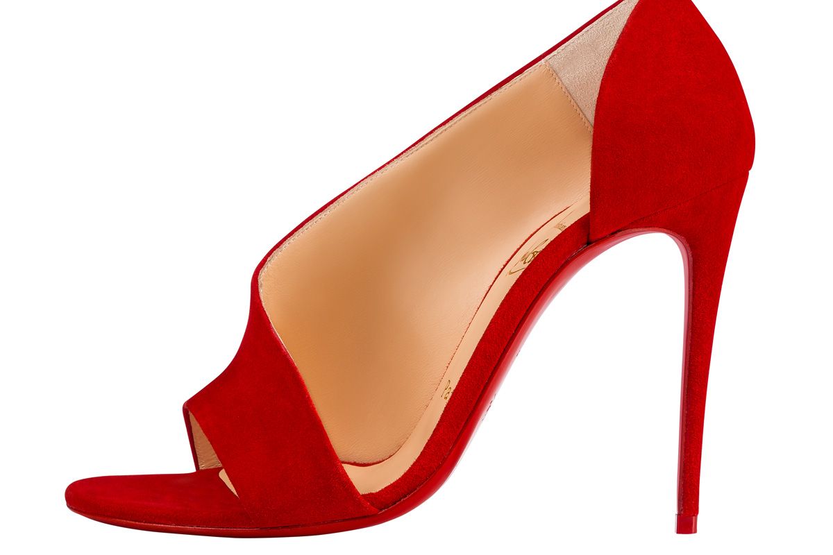 christian louboutin phoebe red suede sandal