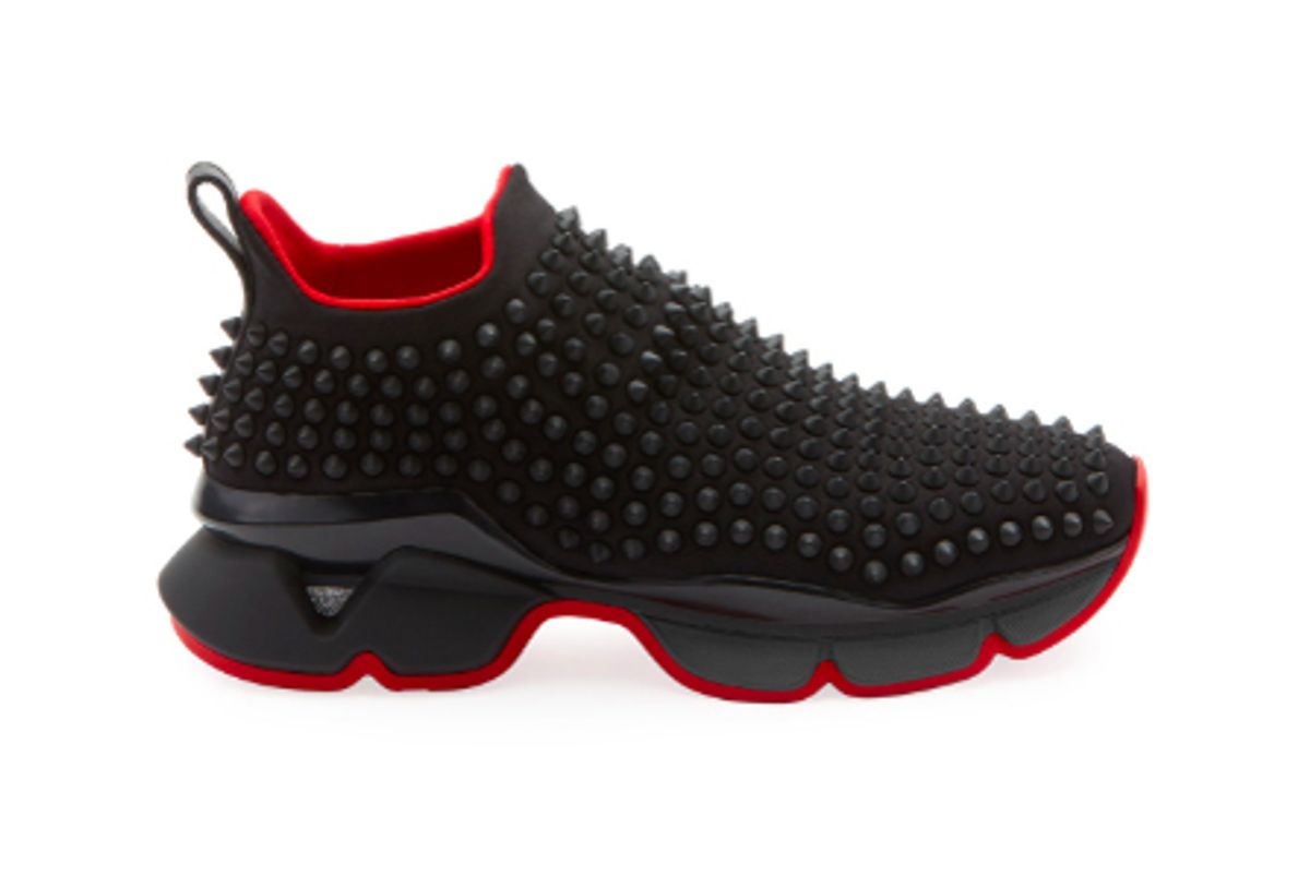 christian louboutin spike sock donna red sole sneaker