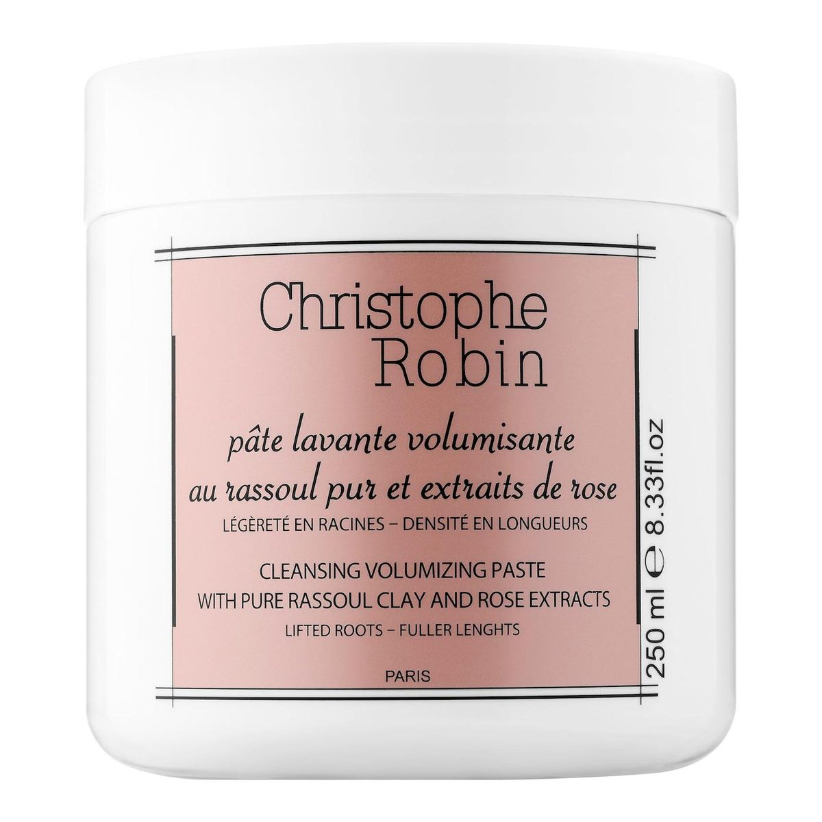 christophe robin volume shampoo paste with rassoul clay and rose extracts