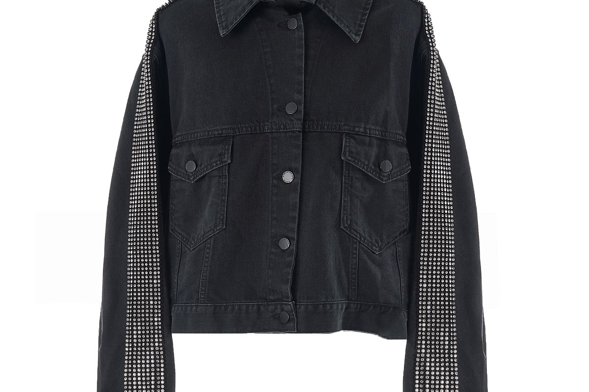 christopher kane crystal denim jacket