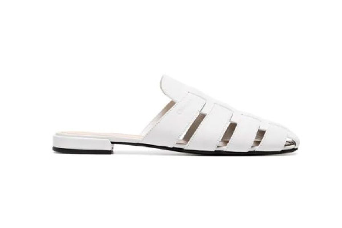 churchs white becky cutout leather mules