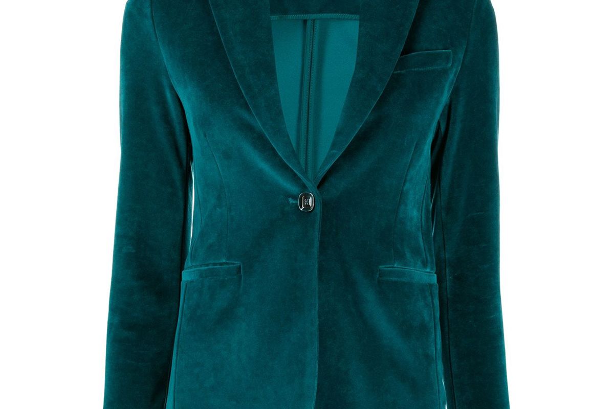 circolo 1901 velvet single breasted blazer