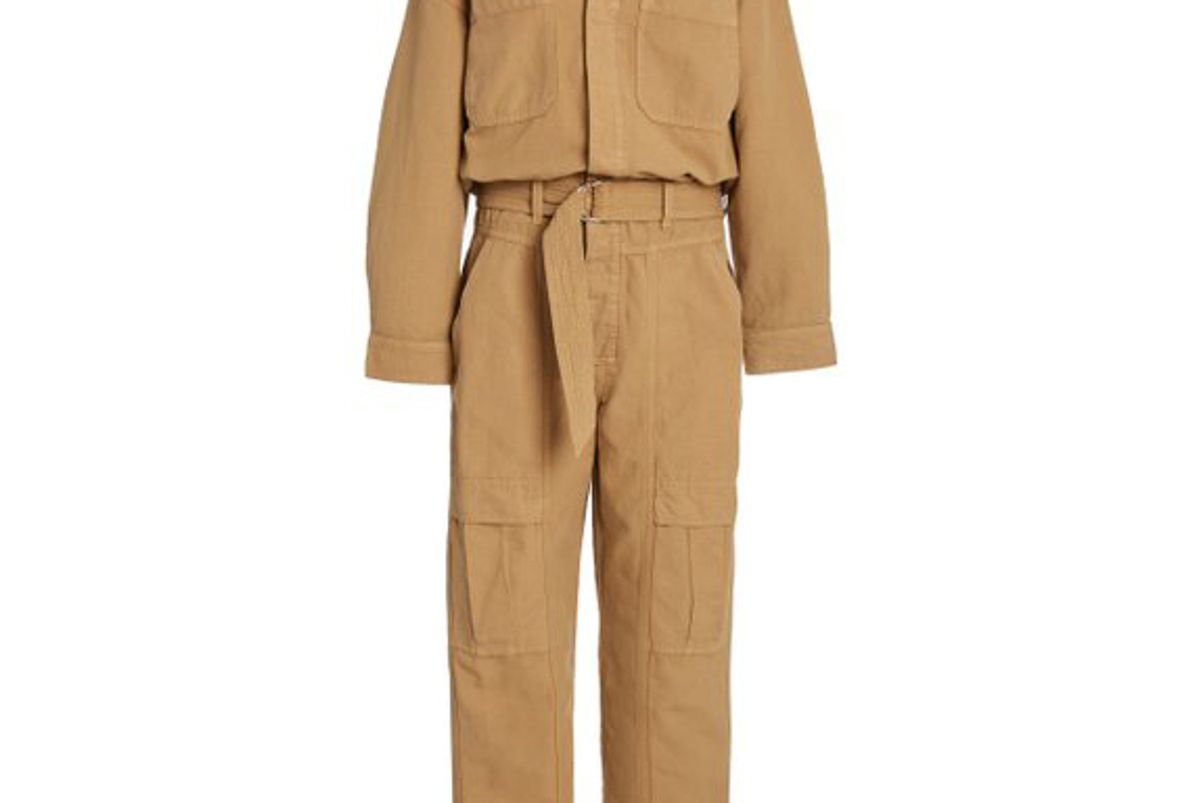 citizens of humanity willa belted cotton utility jumpsuit