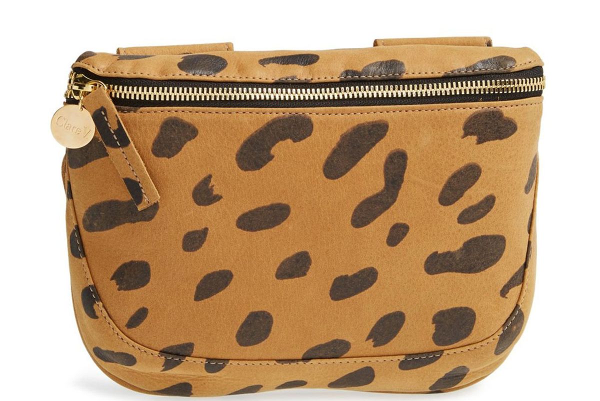 Fanny Pack Jaguar Print Leather Belt Bag