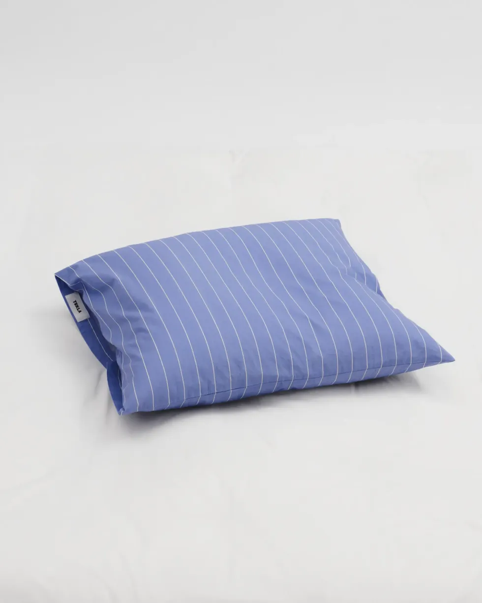 Clear Blue Stripes Pillow Tekla