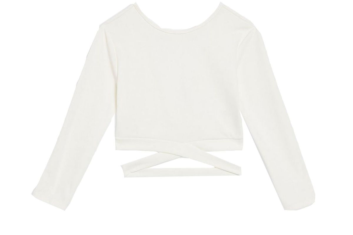 club l long sleeve cropped top