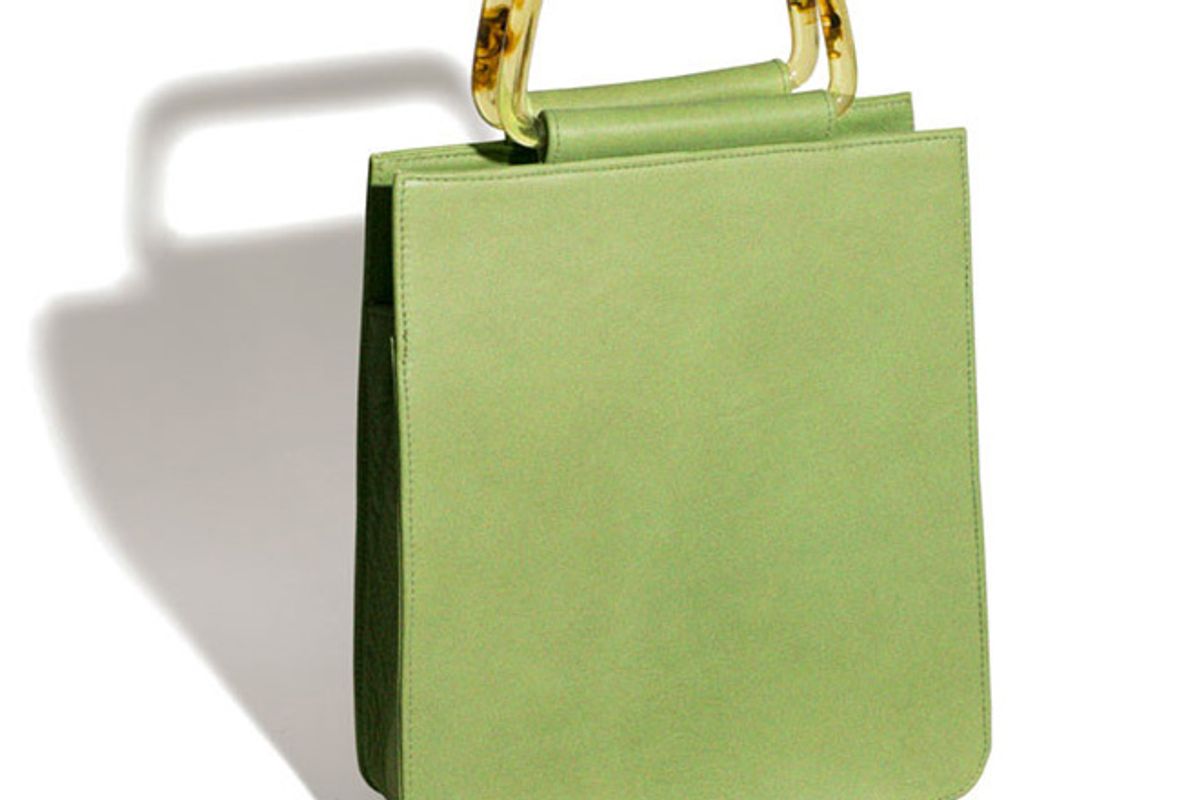clyde chartreuse rectangle bag