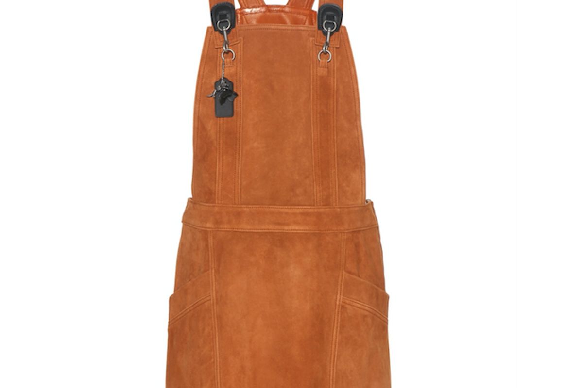 Suede Pinafore Dress