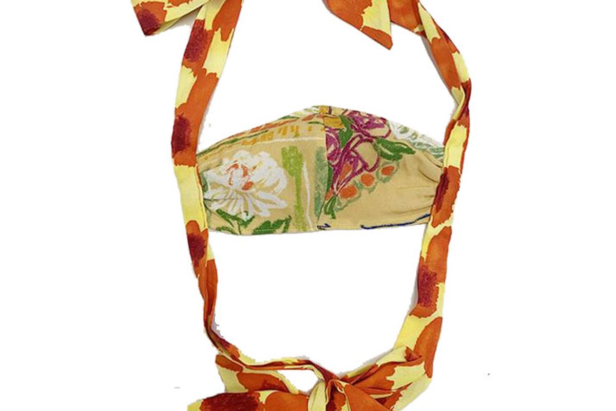 collina strada fashion face mask with bows yellow