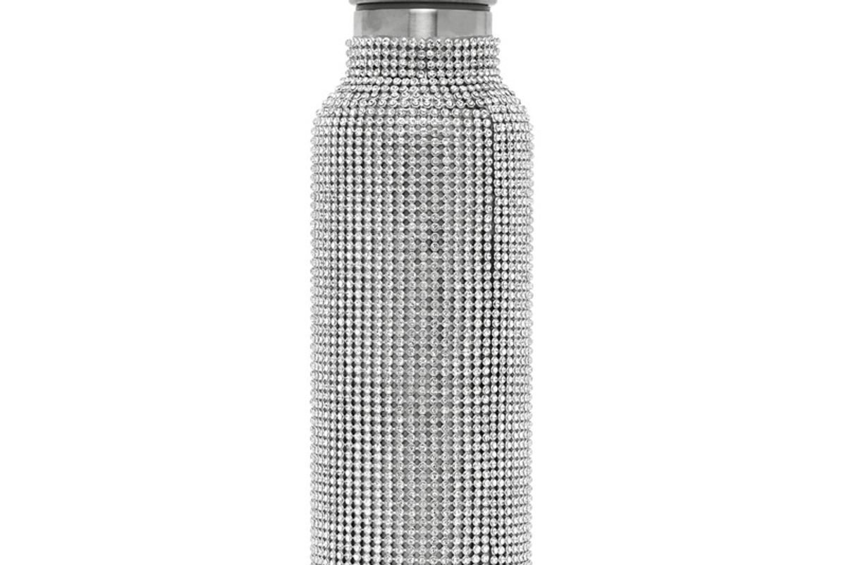 collina strada ssense exclusive silver rhinestone water bottle