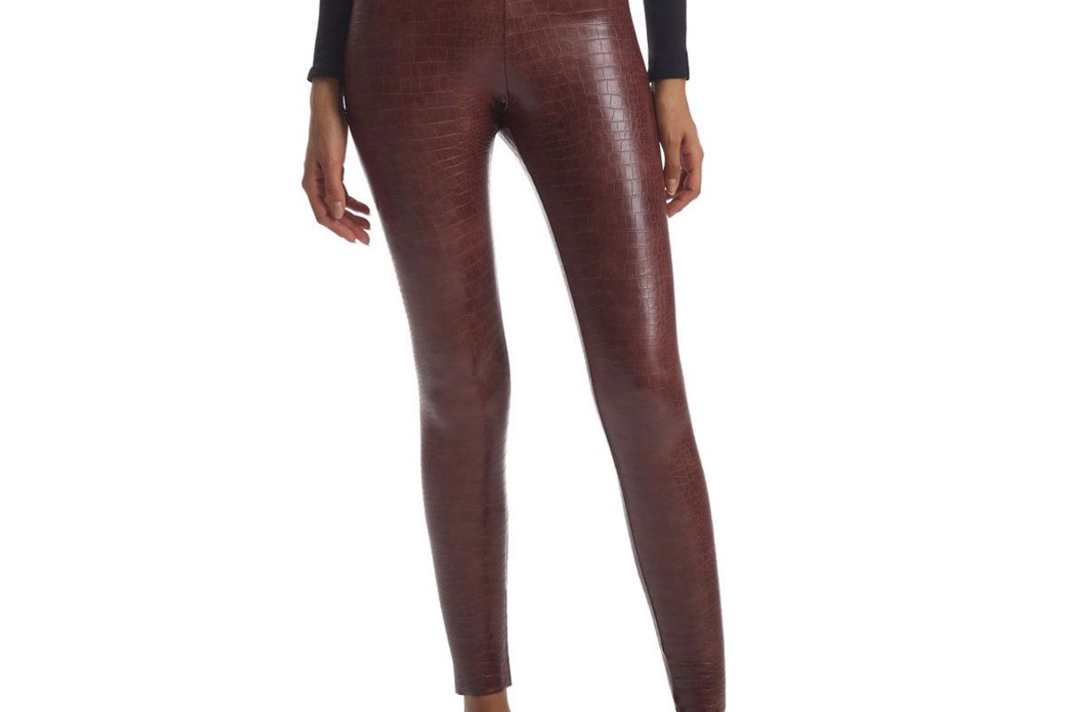 commando faux leather animal legging with perfect control