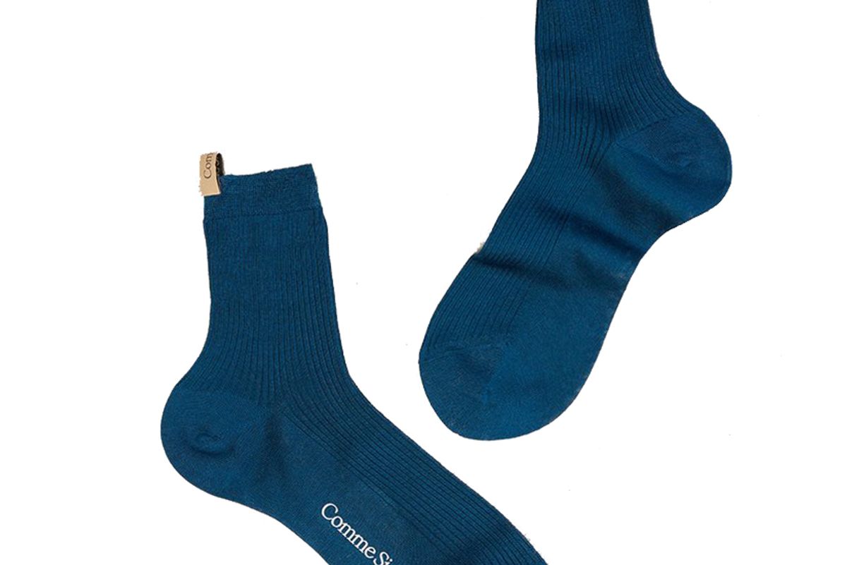 comme si cotton indigo socks