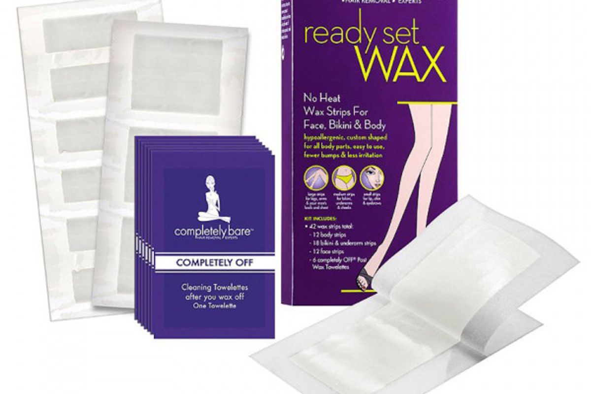 completely bare ready set Wax Hypoallergenic wax strips for face bikini and body