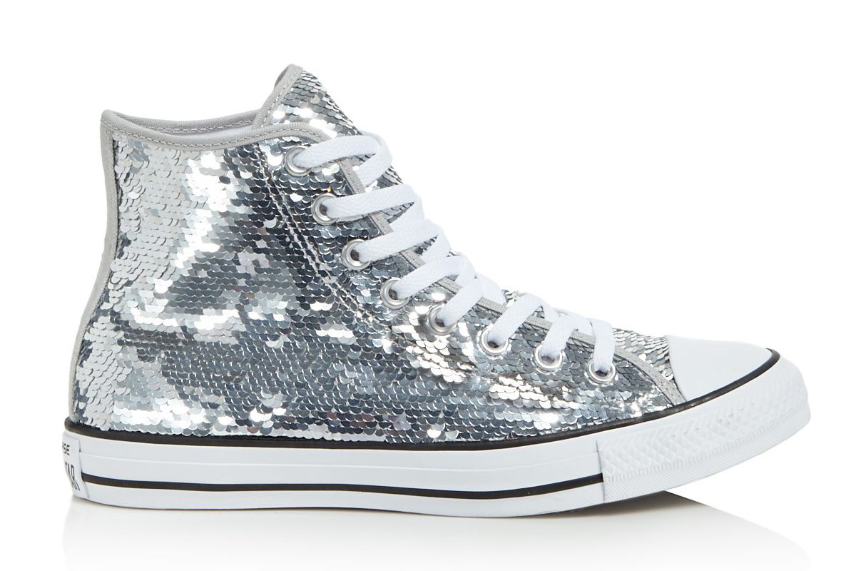 converse chuck taylor all star sequined high top sneakers