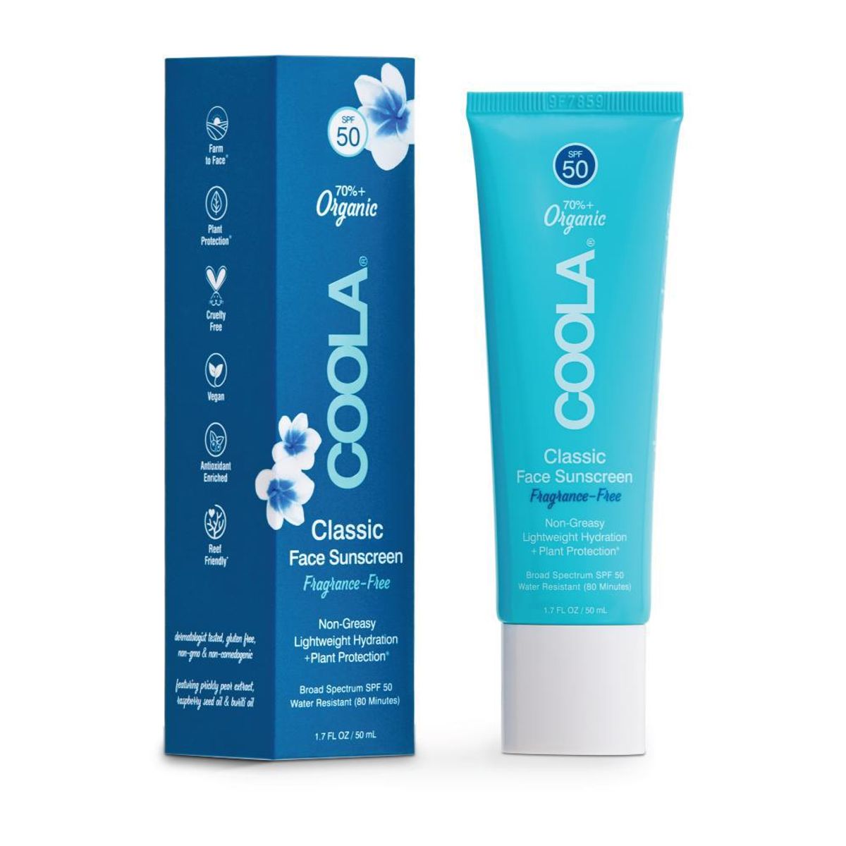 coola classic face organic sunscreen lotion spf 50