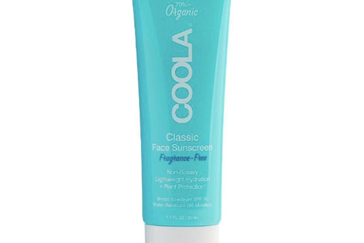 coola sunscreen fragrance free classic face organic sunscreen lotion spf 50