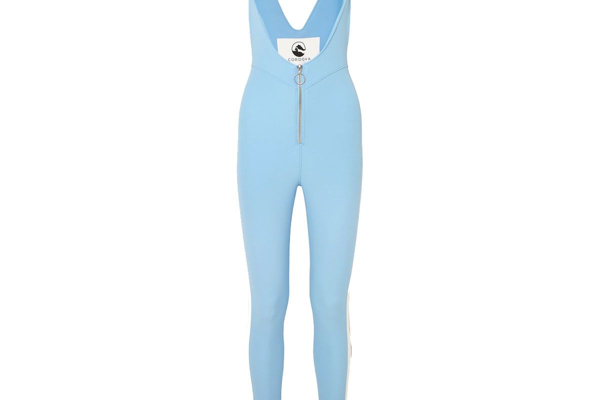 cordova the vail striped stirrup stretch ski suit