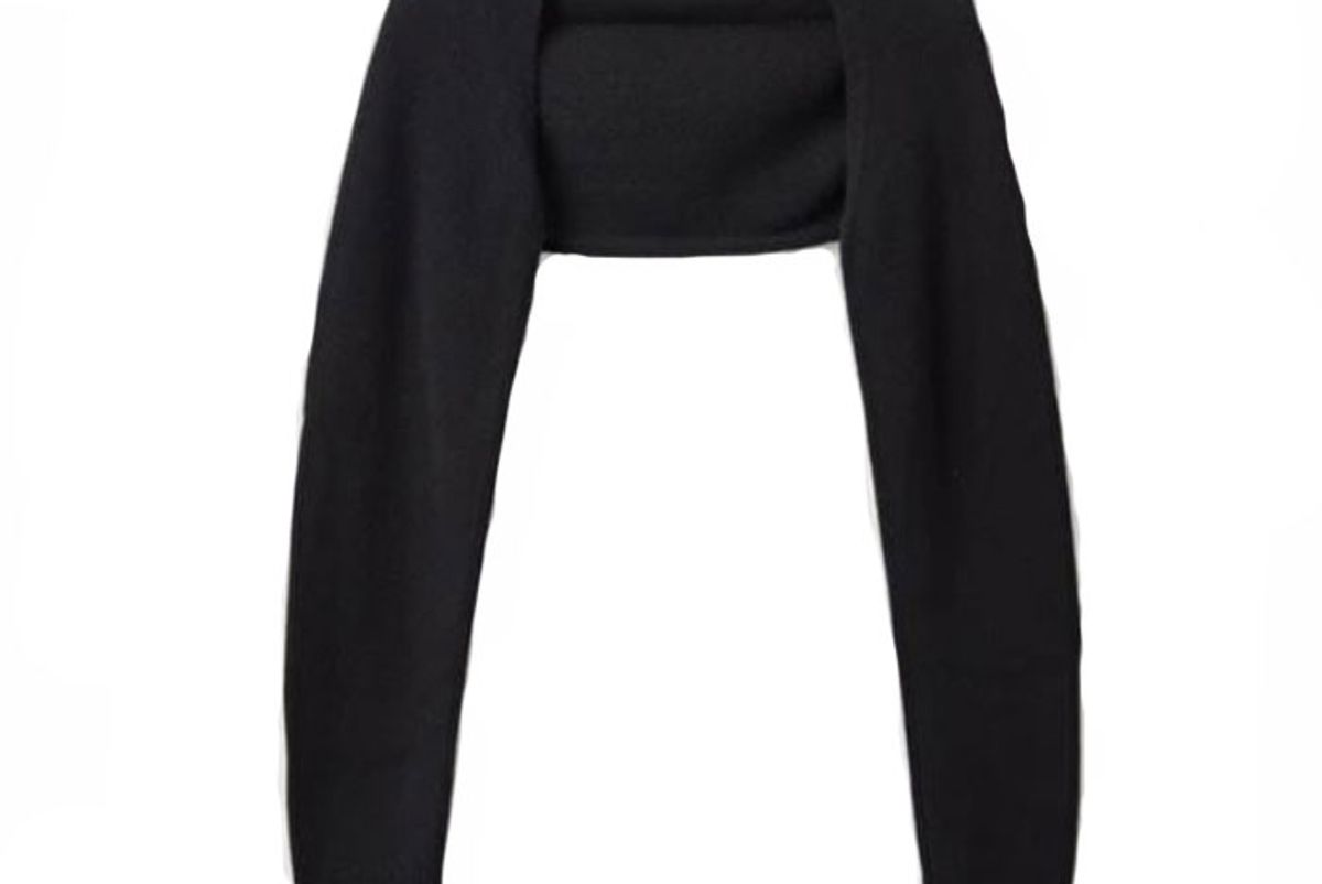 cos cashmere cropped shrug