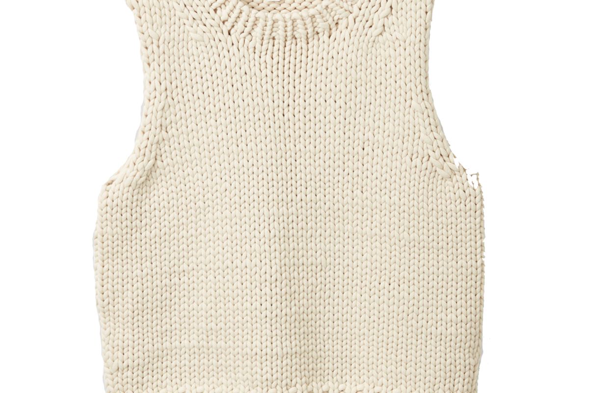 cos cotton chunky knit vest
