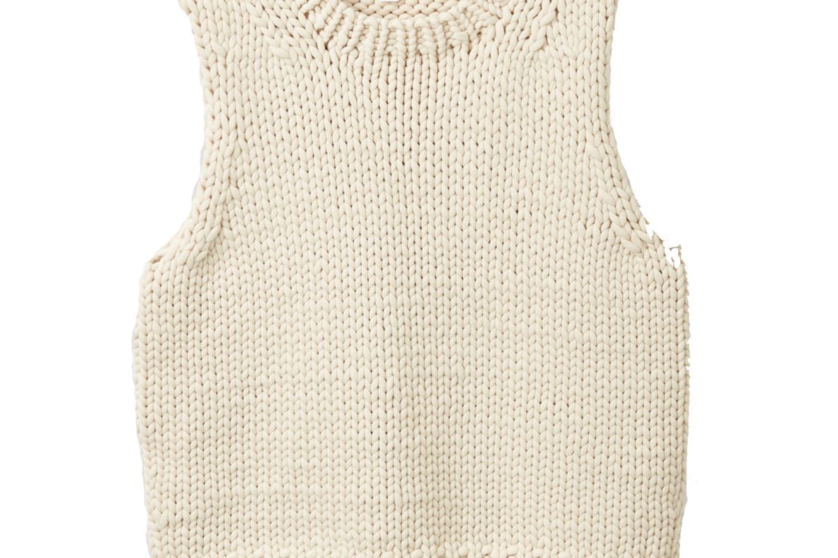 cos cotton chunky knit vest