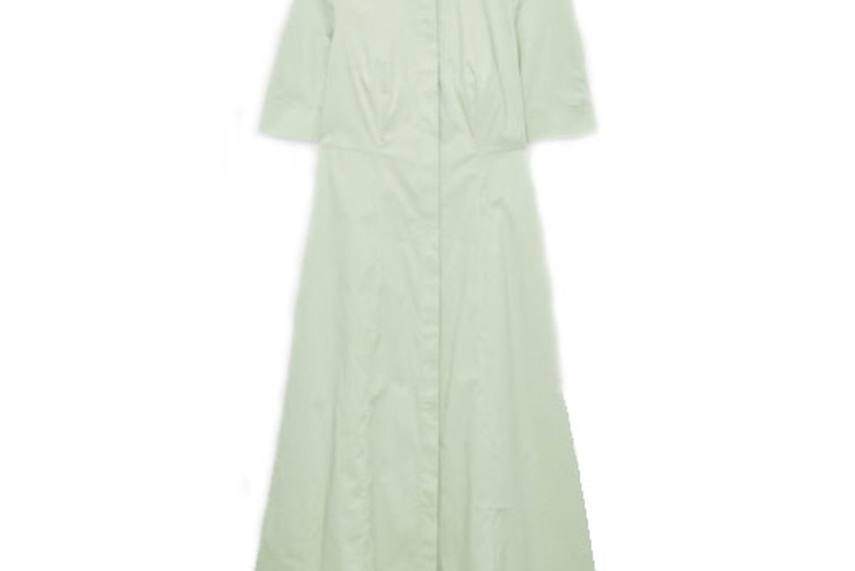 cos long cotton shirt dress