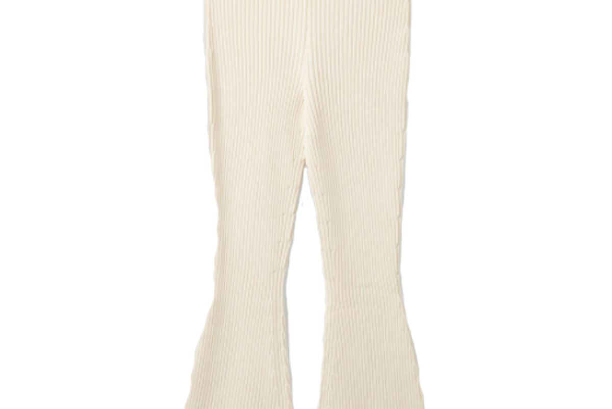 cos organic cotton chenille flared ribbed pants
