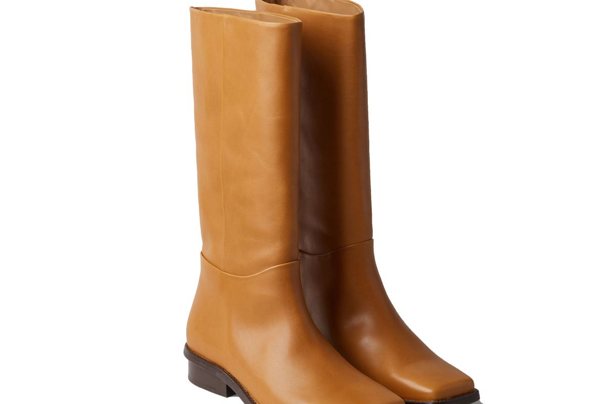 cos square toe leather boots