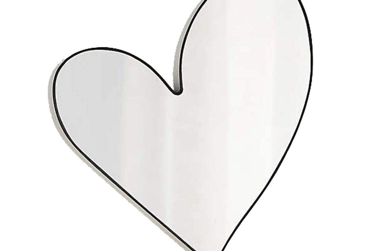 crate and barrel heart wall mirror