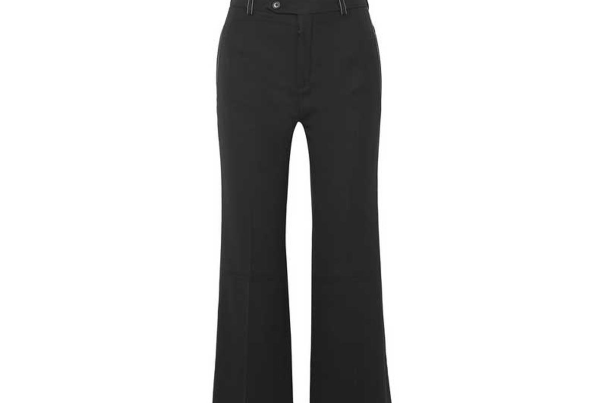cropped twill flared pants shop