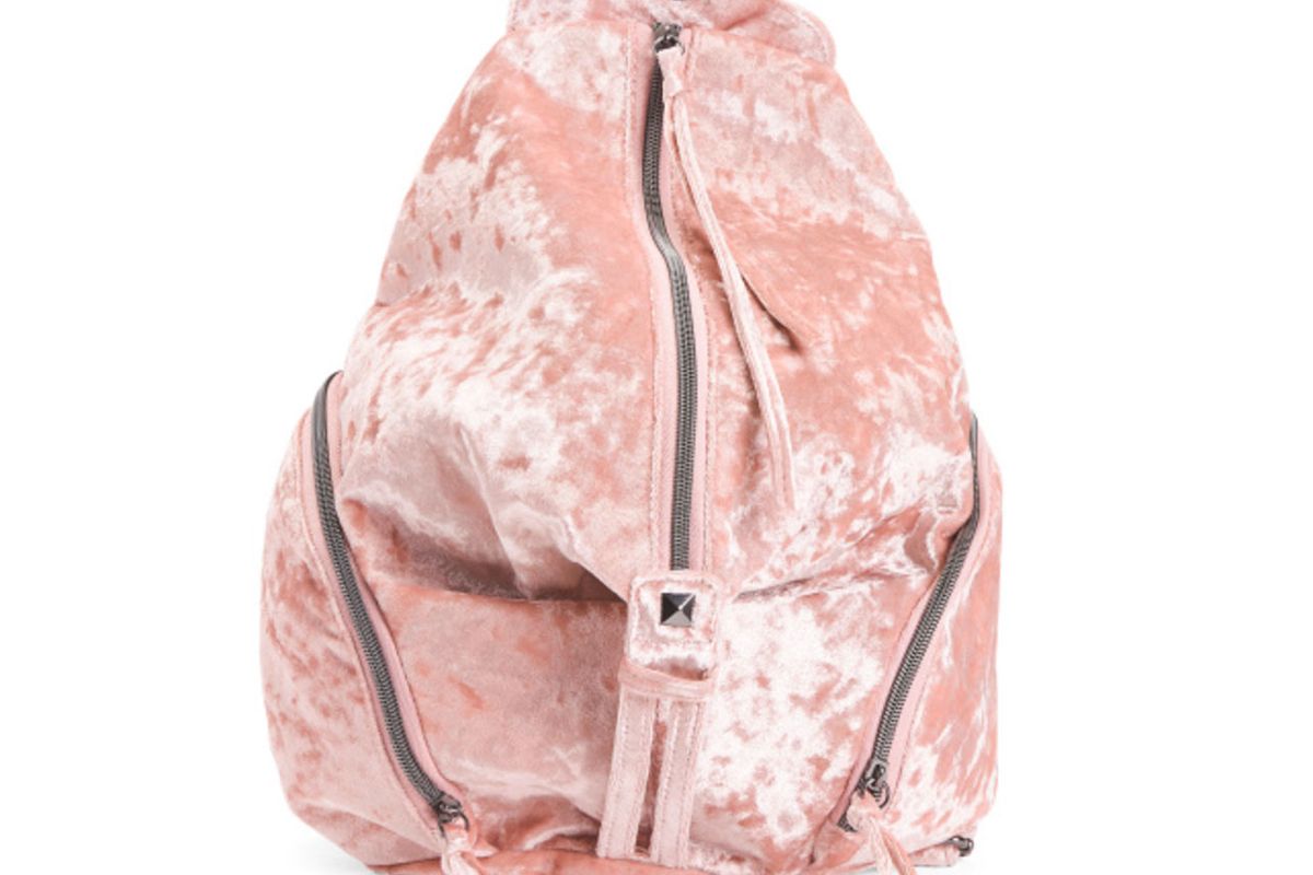 Large Crushed Velvet Backpack