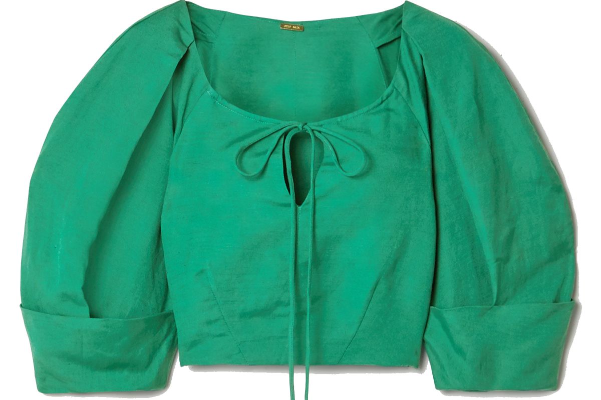 cult gaia johanna cropped linen top