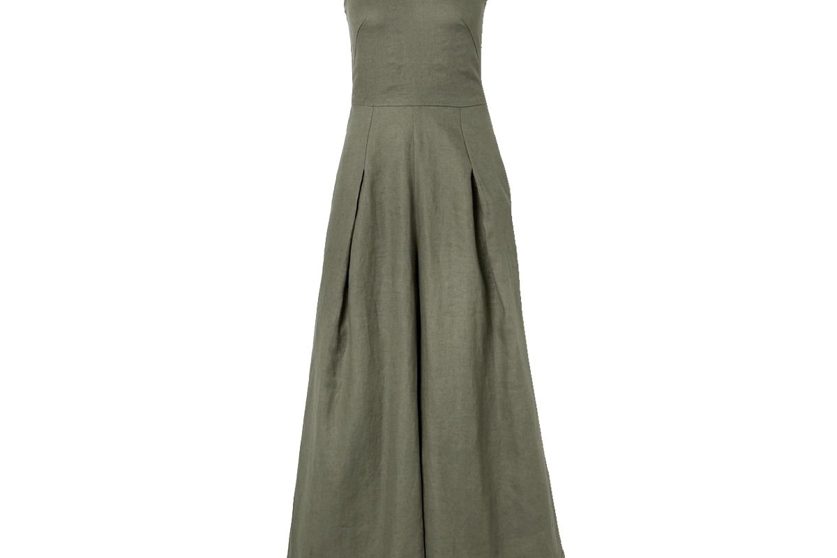 cult gaia yasmina linen hlaterneck jumpsuit