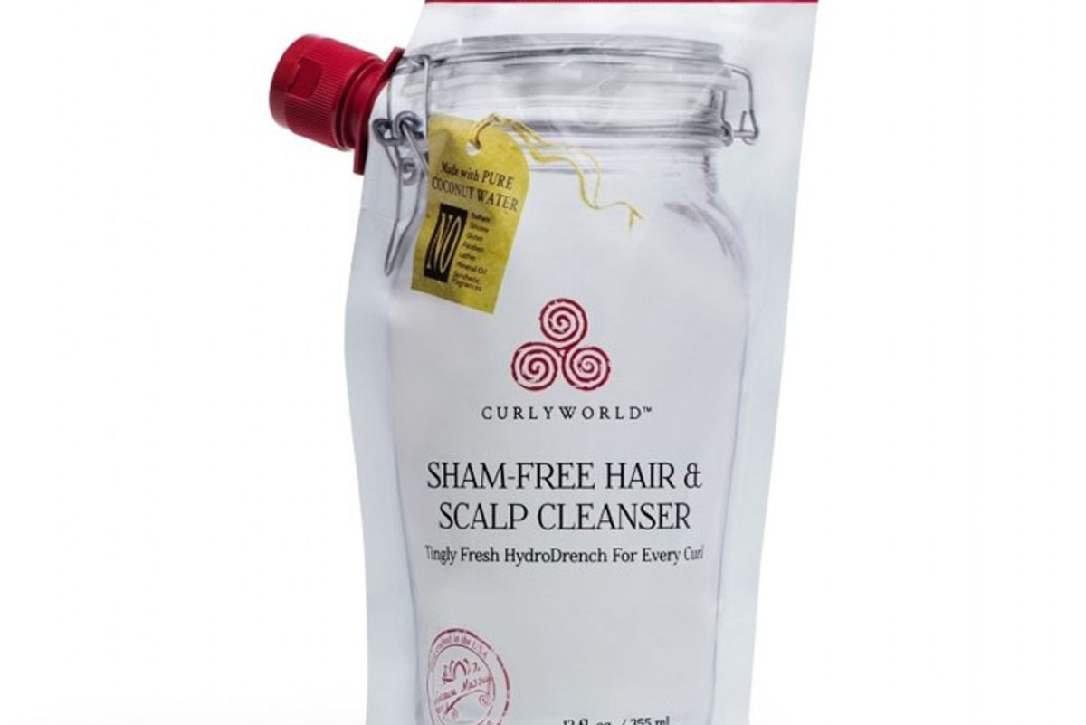 curlyworld sham free hair and scalp cleanser step 1