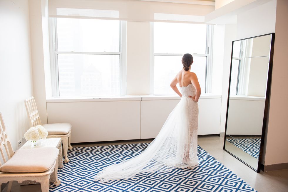 custom oscar de la renta wedding dress