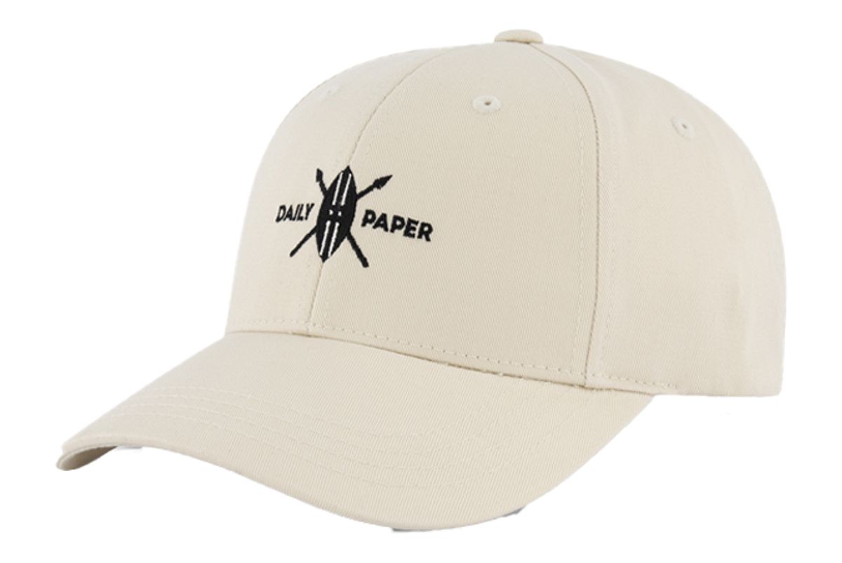 daily paper moonbeam beige shield logo cap