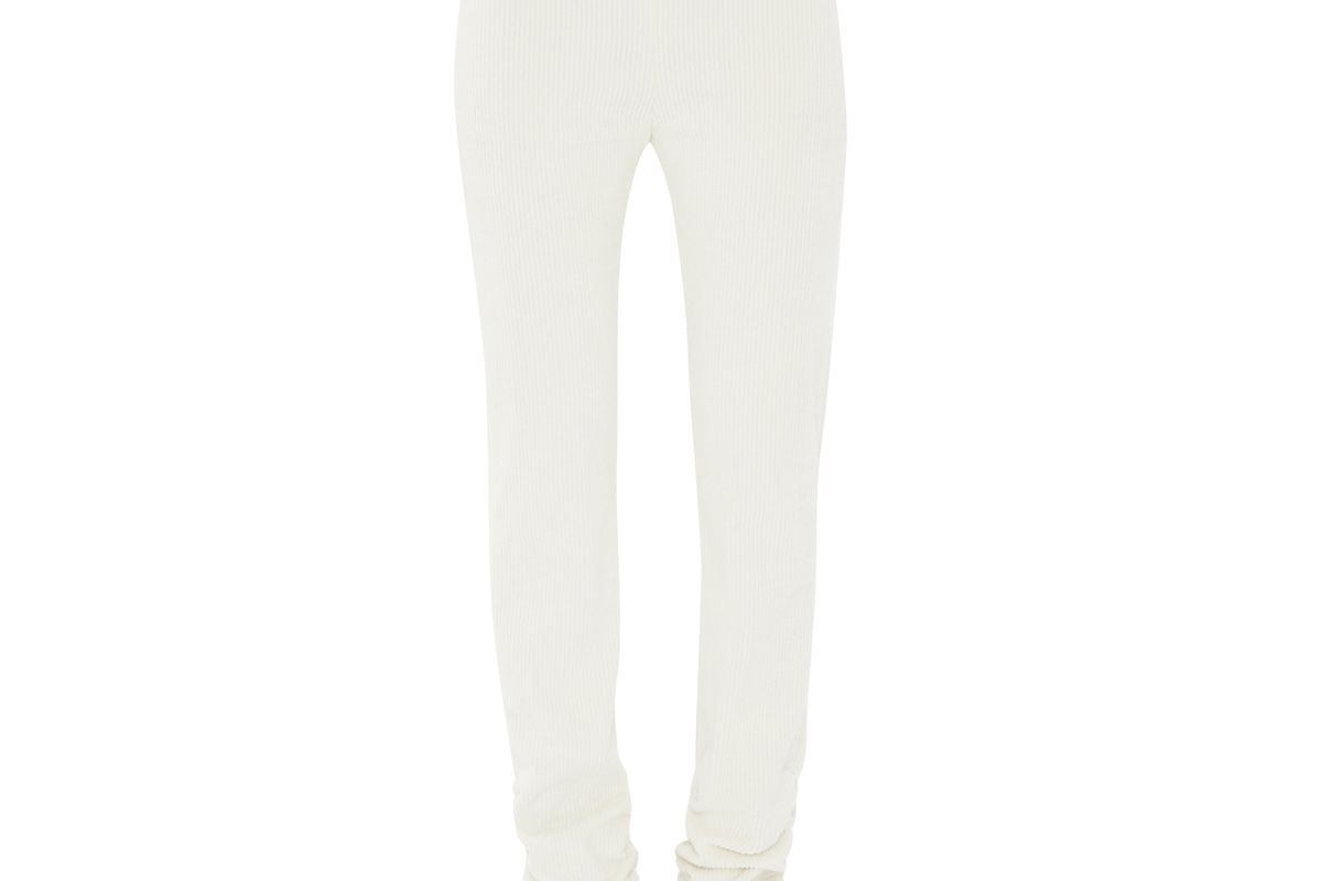 danielle guizio corduroy ruched woven leggings