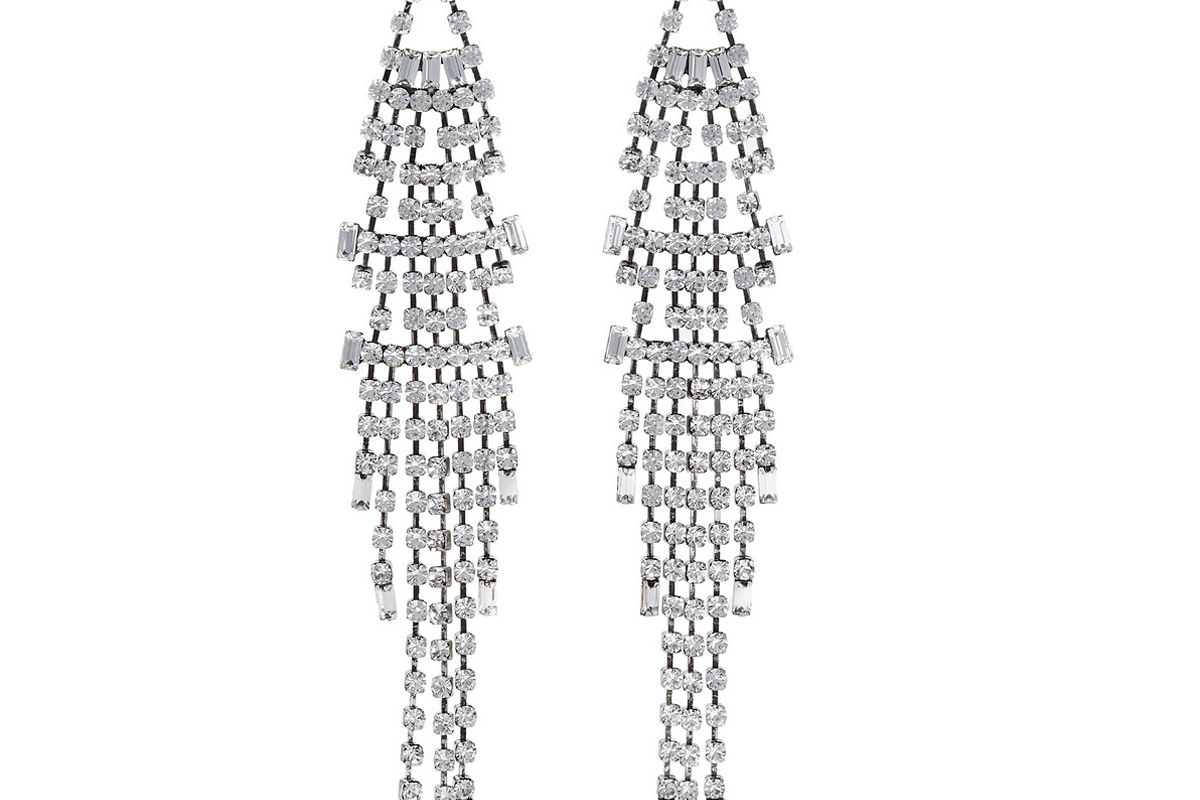 danijo gale oxidized silver plated crystal earrings